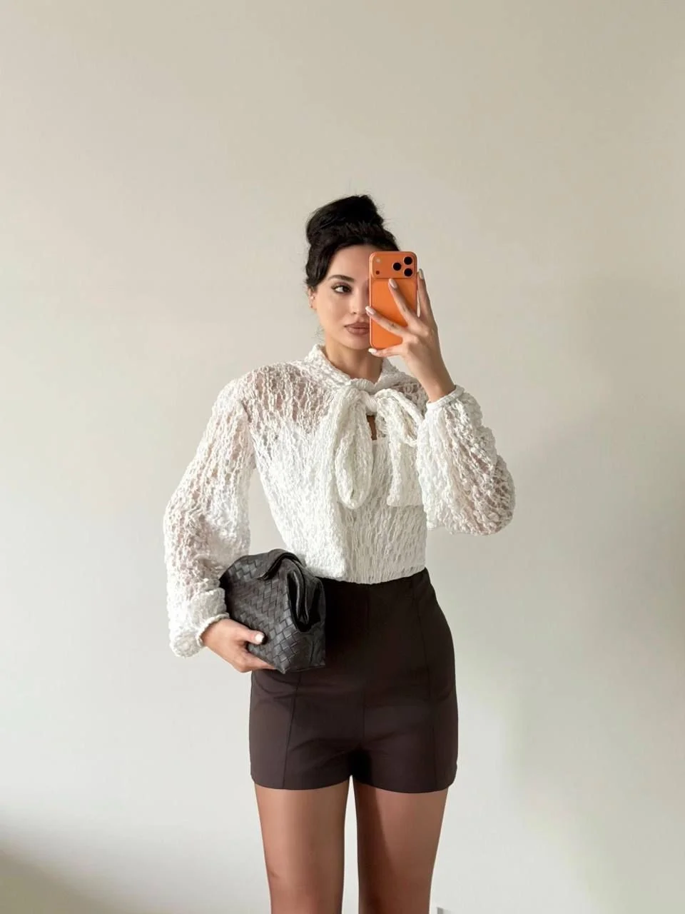 Beyaz Dantelli İç Seyyar Astarlı Şallı Tulum