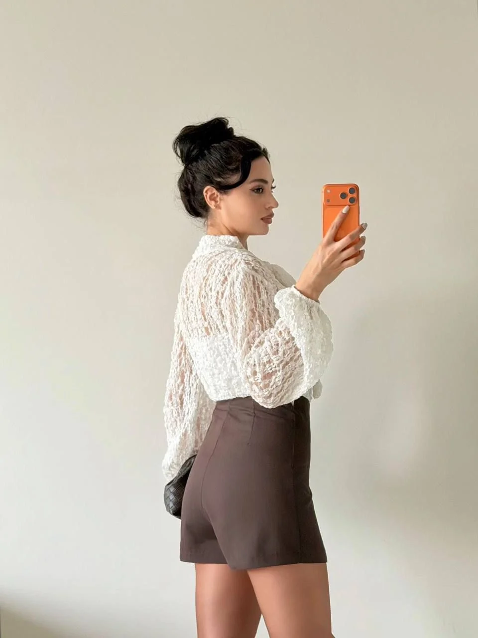 Beyaz Dantelli İç Seyyar Astarlı Şallı Tulum